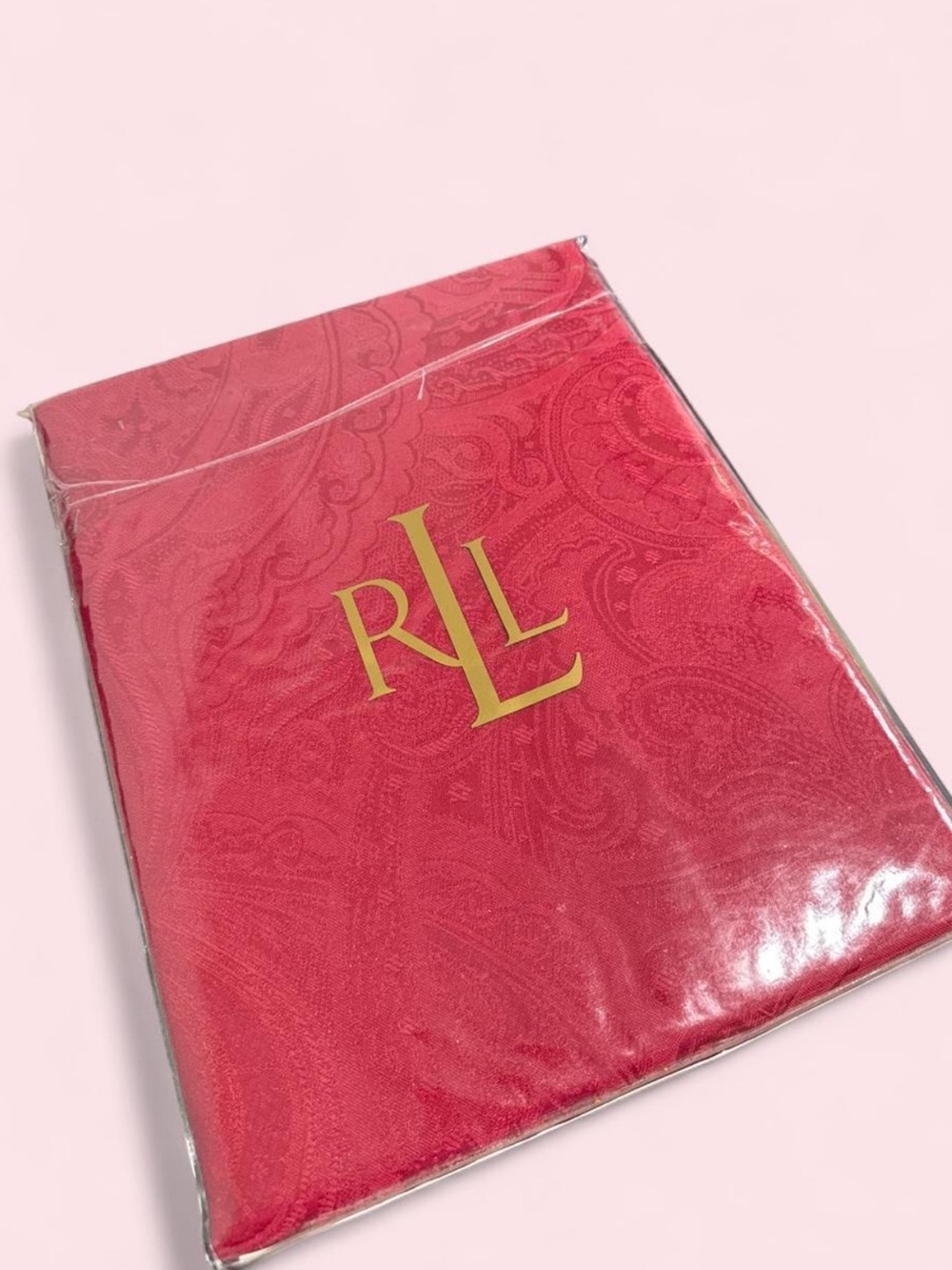 Lauren Ralph Lauren Red Tablecloth with Tailored Hem
